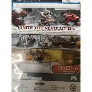 036-015 Assassin's Creed III Nintendo Wii U 2012 CIB Excellent Complete Game