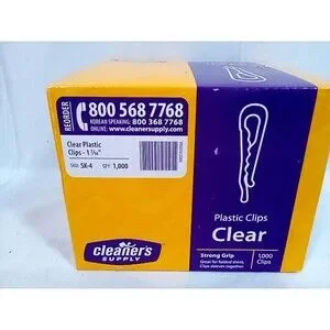 1 000 Pcs Clear Plastic Alligator Clips - Clear 1"-7/16'' Clothes Folding Clips
