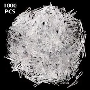 1 000 Pcs Clear Plastic Alligator Clips - Clear 1"-7/16'' Clothes Folding Clips
