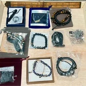 10 Pcs Amazon Return Jewelry NIP Men’s Bracelets Body Jewelry Retail Resale C
