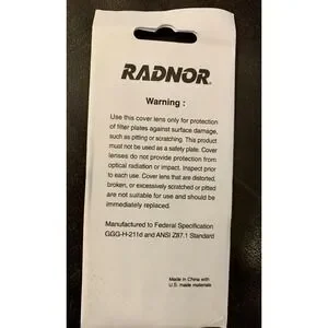 10 X RADNOR CR-39 Clear Cover Plate Lens 2" X 4-1/4" NEW SEALED #64005014