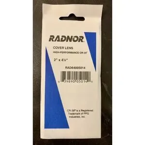 10 x RADNOR CR-39 Clear Cover Plate Lens 2" x 4-1/4" NEW SEALED #64005014