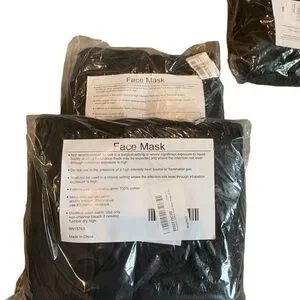 100 Black Cotton Face Masks