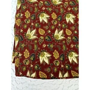 100% Cotton Red Green Paisley COUNTRY CURTAINS Brand Shower Curtain NWOT