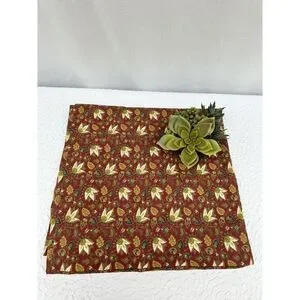 100% Cotton Red Green Paisley COUNTRY CURTAINS Brand shower Curtain NWOT
