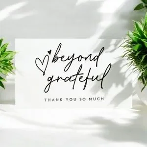 100 Thank You “Beyond Grateful” Business Cards