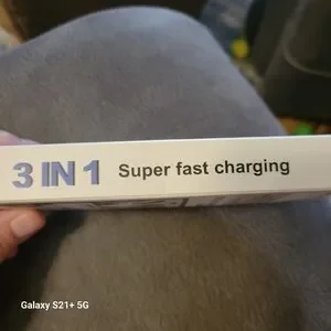100W Super Fast Charging 3-in-1 Cable - Black