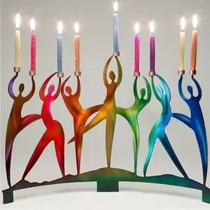 12” FESTIVAL OF LIGHTS MONORAH BY LYNN RAE LOWE
