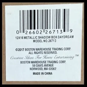 12x16 Metallic Shadow Box Gold Frame & Light Pink Background