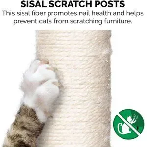 15 . 75 " Tall Playground For Indoor Cats Ft . Sisal Scratching Post