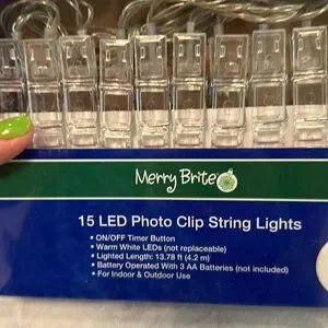 15 LED Photo Clip String Lights