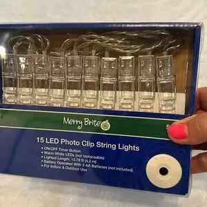 15 LED Photo Clip String Lights