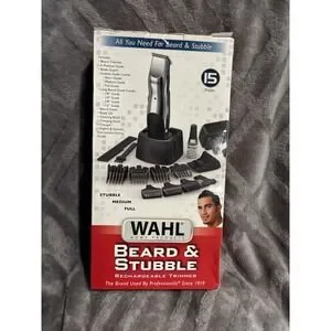 15‎ Piece Cordless Wahl Beard & Stubble Rechargeablet Trimmer