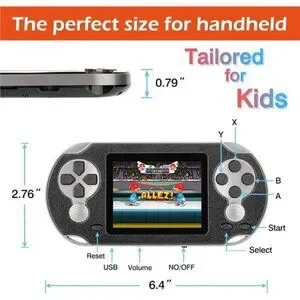 16 Bit Handheld 230 Games Console System Kids Adults 3.0'' Large Screen HD NEW