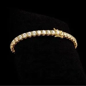 18K Gold Plated 14.40CTW Moissanite Tennis Bracelet