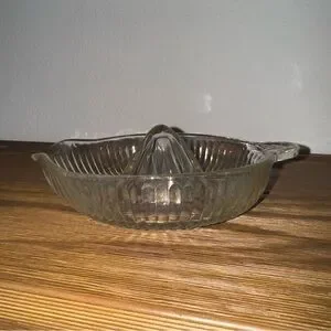 1960s Ribbed Glass Citrus Juicer Reamer