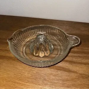 1960s Ribbed Glass Citrus Juicer Reamer