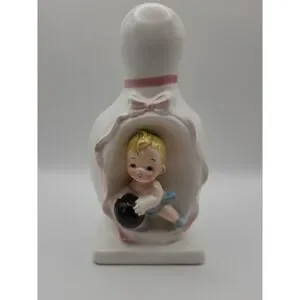 1960s Vintage Rare Bowling Baby Planter Flower Planter
