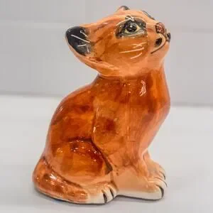 1978 Vintage Seymour Mann Ceramic Cat Ginger Orange Tabby Figurine Japan 4.75"