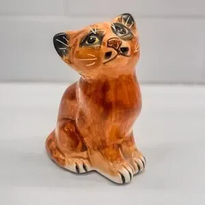 1978 Vintage Seymour Mann Ceramic Cat Ginger Orange Tabby Figurine Japan 4.75"