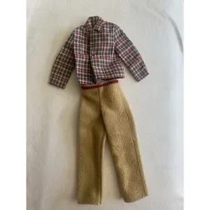 1982) Ken Fashion Classics Country Flair #5820 Plaid Shirt & Pants Vintage