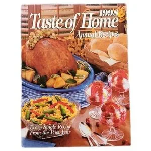 1998 Taste Of Home Hardcover Cookbook Of Annual Recipes Holiday Kitchen Vintage