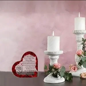 1pc Acrylic Heart-Shaped Ornament – Valentine's Day & Anniversary Gift