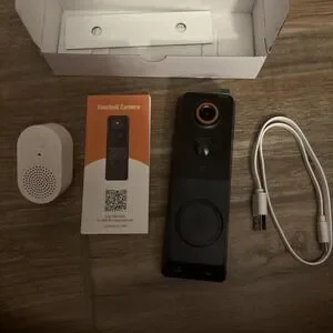 2.4 GHz Wi-Fi Video Doorbell W/ Indoor Ring Chime Enhanced Security New In Box