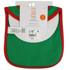 2 Carter's Christmas Bibs For Baby Santa Beard & Dear Santa I Did My Best Bib