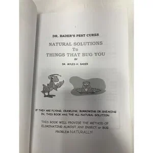 2 Dr Bader's Pest Cures Paperback Book Natural Solutions To Things That Bug You