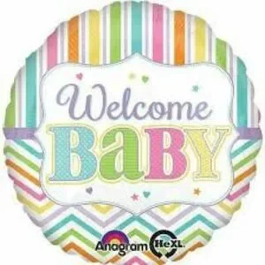 2 Foil Balloons For New Baby. 1 Super Shape and 1 Standard