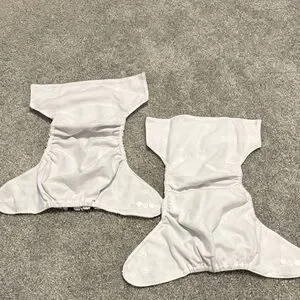 2 Nora's Nursery Black And White Cloth Diapers