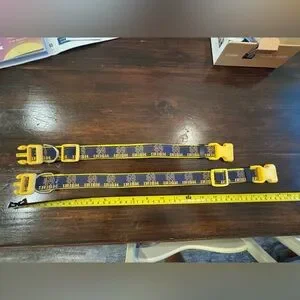 2 Notre Dame University Dog Collars. One Medium One Large