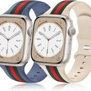 [2 Pack] Designer Bands Compatible With Apple Watch Band 38mm 40mm 41mm