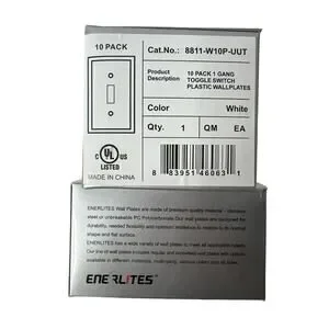 2 Pack ENERLITES Light Switch Cover Plate Size 1-Gang Plate