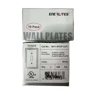 2 Pack ENERLITES Light Switch Cover Plate Size 1-Gang Plate