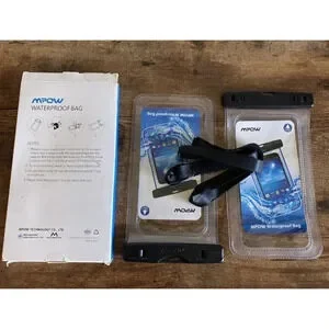 2 Pack Mpow Universal Waterproof Case Phone Pouch Dry Bag for iPhone Samsung