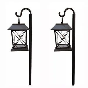2 PACKS Of Garden Collection Solar Hook Lantern NEW in Box