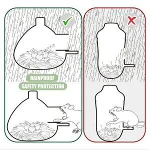 2 Pk - Hummingbird Houses - Wooden Birdhouses For Outside