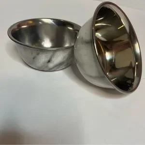 2 Pk Hydro Selecta Pet Bowl With Silicone Feet & HydroFilm 450ML Marble/Gray NEW