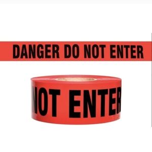 2 Roll Set Halloween - Red Danger Do Not Enter Tape 3"x1000 Ft. Roll x 2 rolls