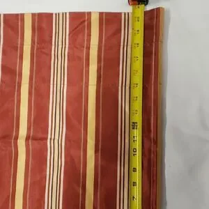 2 rust color stripe valance curtains
