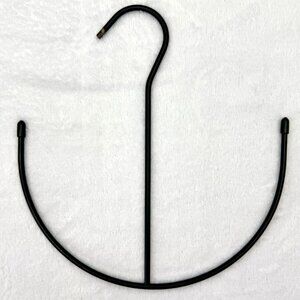 2 Sided Space Saving Metal Belt Hanger Black
