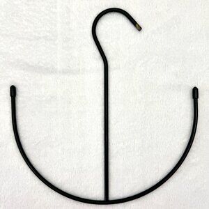 2 Sided Space Saving Metal Belt Hanger Black