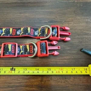 2 Star Wars Red and Black dog collars