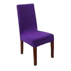 2 Stretch Dining Chair Covers Purple Removable Slipcovers Protectors NNT