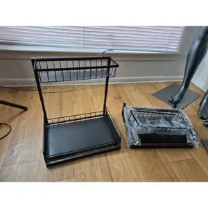 2 Tier Under Sink Organizers - Kitchen Racks - Storage (Includes 2 Shelves)