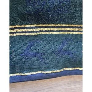 2 VTG Kmart Trim A Home Towel Sets NOS Blue/ Green Plaid With Reindeer Christmas