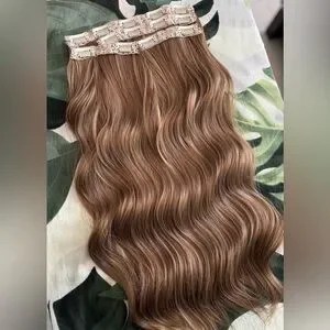 20 In Wavy Light Brown Hair Extensions