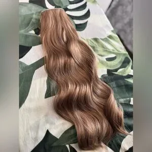 20 In Wavy Light Brown Hair Extensions